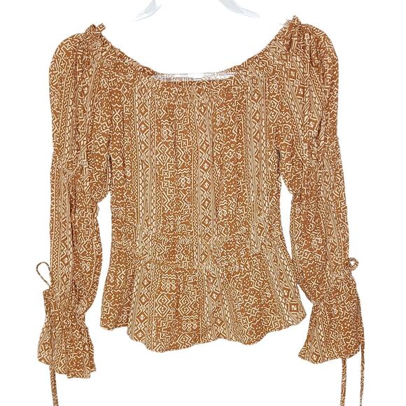 Savannah Jane Peasant Slouch Blouse Womens SM Boho Cottage Hippie Renaissance - Picture 1 of 10